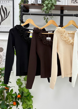 Load image into Gallery viewer, 1.          Ruffle Neck Ribbed Knit Jumper-Black
