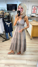 Load image into Gallery viewer, 1.              Plunge Cami Maxi Dress-Mocha
