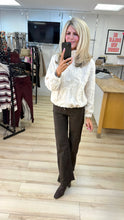 Load image into Gallery viewer, 1.          Faux Fur Bomber Jacket-Ivory
