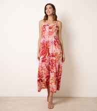 Load image into Gallery viewer, 1.          Floral Print Maxi Dress-Pink/Ecru
