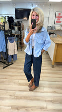 Load image into Gallery viewer, 1.             Sequin Mesh Soft Denim Jacket-Baby Blue
