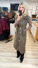 Load image into Gallery viewer, 1.Belted Gold Button Waistcoat-Chocolate Marl
