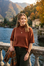 Load image into Gallery viewer, 1.                     Funnel Neck Soft Knit Jumper-Rust
