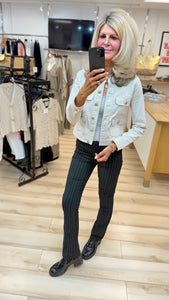 1. Stretch Denim Jacket-Stone