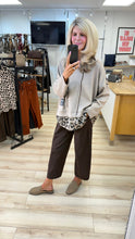 Load image into Gallery viewer, 1.             Leopard Back Hoodie-Latte
