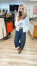Load image into Gallery viewer, 1.                 Crochet Collared Cardigan-White
