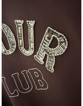 Load image into Gallery viewer, 1.                    Sequin AMOUR T Shirt-Chocolate

