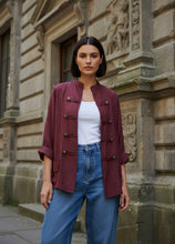 Load image into Gallery viewer, 1.   Lightweight Military Jacket-Wine
