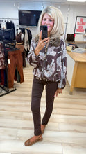 Load image into Gallery viewer, 1.              Leopard Jersey Bomber Jacket-Chocolate/Cream
