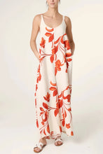 Load image into Gallery viewer, 1.         Floral Wide Leg Jumpsuit-Ivory/Orange
