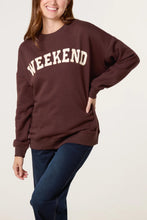 Load image into Gallery viewer, 1.  WEEKEND Sweatshirt-Chocolate
