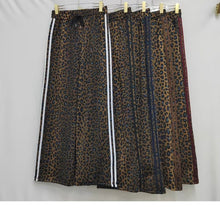 Load image into Gallery viewer, 1.                       Leopard Side Stripe Joggers-Wine Stripe
