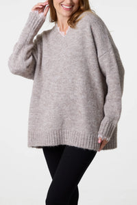 1.               Lace Trim Jumper-Mink/White