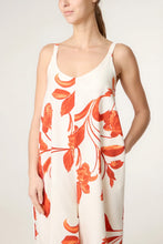 Load image into Gallery viewer, 1.         Floral Wide Leg Jumpsuit-Ivory/Orange
