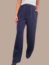 Load image into Gallery viewer, 1.              Wide Leg Front Seam Jogger-Navy
