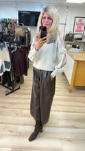 Load image into Gallery viewer, 1. Mesh Sleeve Diamanté Bows Jumper-Oatmeal
