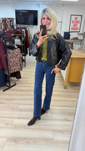 Load image into Gallery viewer, 1.           Faux Leather Butter Soft Zip Up Bomber-Black
