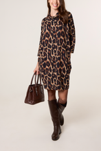 Load image into Gallery viewer, 1.                 Cowl Neck Leopard Print Dress

