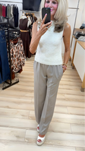 Load image into Gallery viewer, 1.               Wide Leg Front Seam Jogger-Mocha
