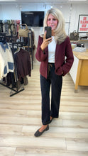 Load image into Gallery viewer, 1.Waffle Knit Jacket-Wine
