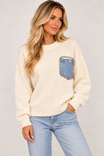 Load image into Gallery viewer, 1.   Denim Pocket Soft Knit-Ivory
