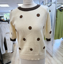 Load image into Gallery viewer, 1.  Spot Crew Neck Soft Knit-Ecru/Brown
