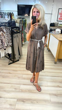 Load image into Gallery viewer, 1.              Embroidered Shirt Dress-Mocha
