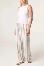 Load image into Gallery viewer, 1.                 Striped Wide Leg Trousers-Ivory/Black
