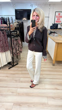 Load image into Gallery viewer, 1.  Leopard Trim Premium Knit Cardigan-Chocolate
