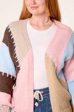 Load image into Gallery viewer, 1.     Colour Block Knit Cardigan
