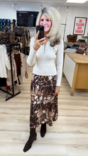 Load image into Gallery viewer, 1.   Satin Slip Skirt-Brown Multi
