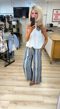 Load image into Gallery viewer, 1.    Blurred Striped Trousers-Blue/Stone
