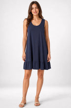 Load image into Gallery viewer, 1.     Frill Hem Dress-Navy
