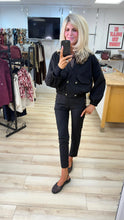Load image into Gallery viewer, 1.             Faux Suede Double Breasted Trench Jacket-Black
