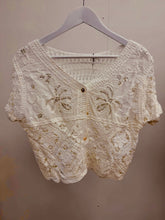 Load image into Gallery viewer, 1.          Embroidered &amp; Sequin Crochet Jacket-Champagne
