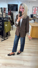 Load image into Gallery viewer, 1.                      Leopard Lined Blazer-Chocolate
