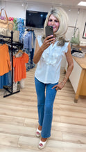 Load image into Gallery viewer, 1. Frill Front Sleeveless Blouse-White
