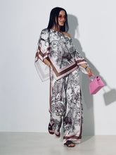 Load image into Gallery viewer, 1.                    Jungle Print 2 Piece Co Ord-White/Black/Multi
