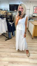 Load image into Gallery viewer, 1.           Sequin Detail Crochet Tank Top-White
