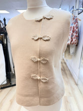 Load image into Gallery viewer, 1.         Knitted Braided Fastening Waistcoat-Beige
