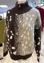 Load image into Gallery viewer, 1.                   Zip Up Soft Knit Deer Print Cardigan
