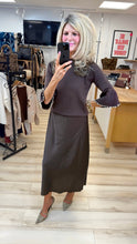 Load image into Gallery viewer, 1.   Satin Slip Skirt-Brown
