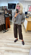 Load image into Gallery viewer, 1.                        Check Bomber Jacket-Brown/Navy/Evru check
