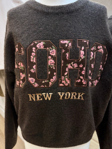 1.     Floral SOHO New York Soft Knit Jumper-Chocolate