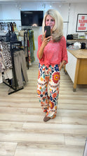 Load image into Gallery viewer, 1.      Floral Trousers-Orange/Multi

