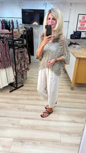 Load image into Gallery viewer, 1.  Crochet Knit Batwing Top-Taupe
