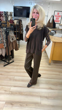 Load image into Gallery viewer, 1.                   Side Button Soft Knit Tabard-Chocolate
