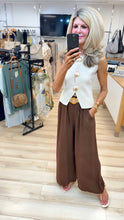 Load image into Gallery viewer, 1.              Structured Knit Shell Button Waistcoat-Cream

