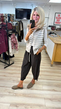 Load image into Gallery viewer, 1.          Striped Knit Waistcoat-Latte
