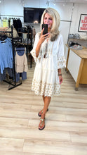 Load image into Gallery viewer, 1.     Boho Mirror Sequin Embellished Dress-Ivory
